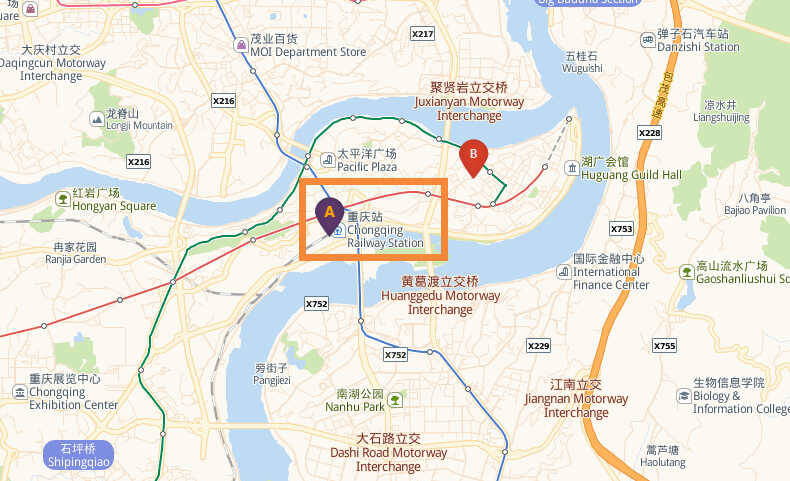 Chongqing Railway Station Map