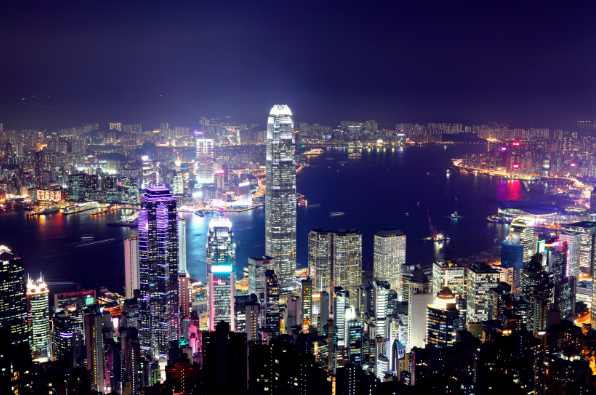The Victoria Harbor in Hong Kong