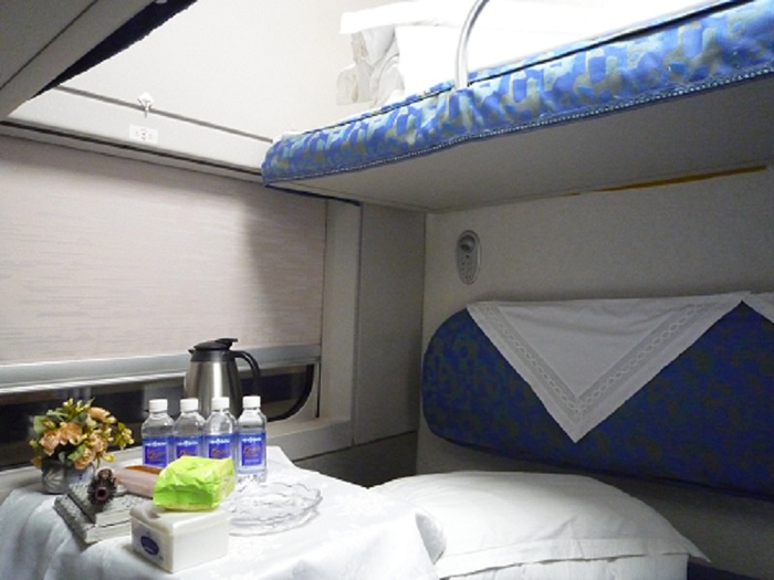 the layout of soft sleeper class
