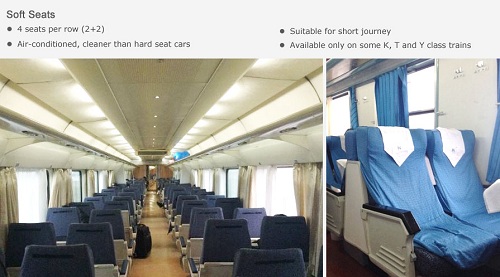 soft seats on normal-speed train