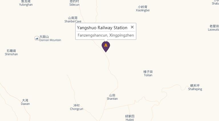 Yangshuo Railway Station Map