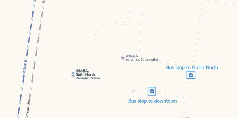 The map of Guilin’s Railway Stations
