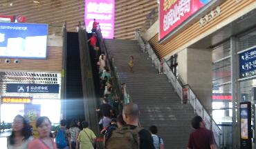 Changsha South Railway Station's escalators