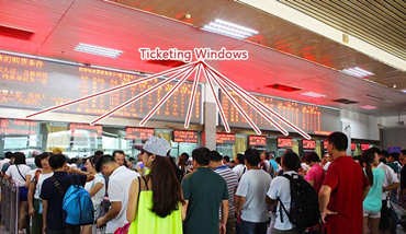 Ticketing office at a Train Station