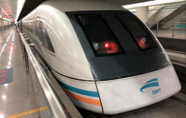 A maglev train in Shanghai