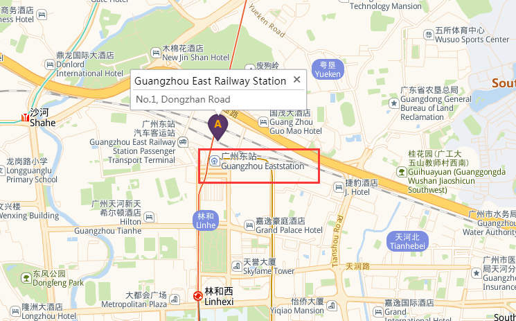 Guangzhou East Railway Station Map
