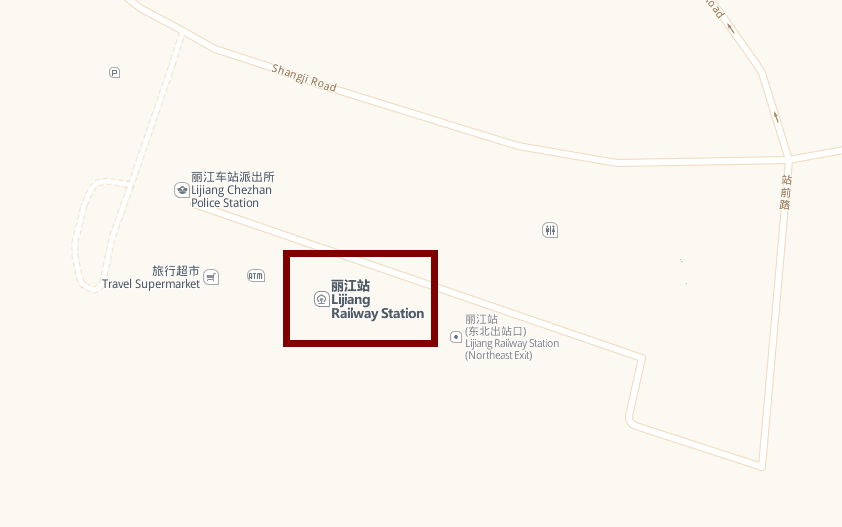 Lijiang Railway Station Map