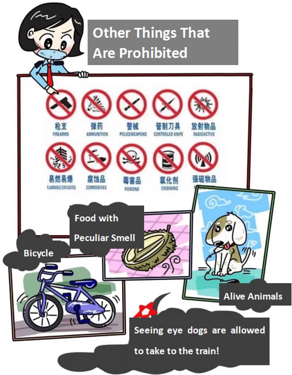 Prohibited Items on China Trains