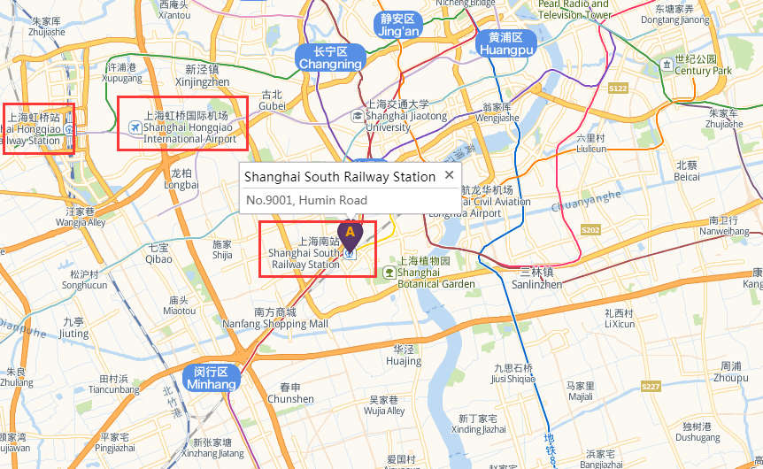 Shanghai South Railway Station Map