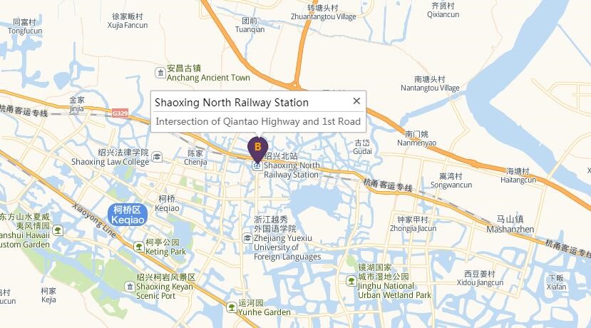 Shaoxing North Railway Station Map