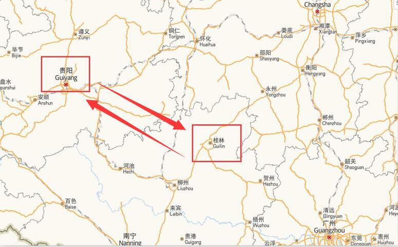 Guiyang and Guilin Map