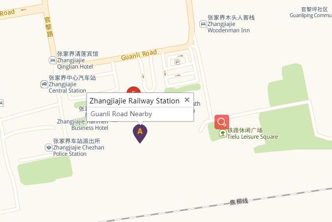 Zhangjiajie Railway Station Map 