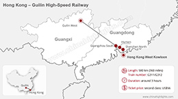 Hong Kong to Guilin railway map