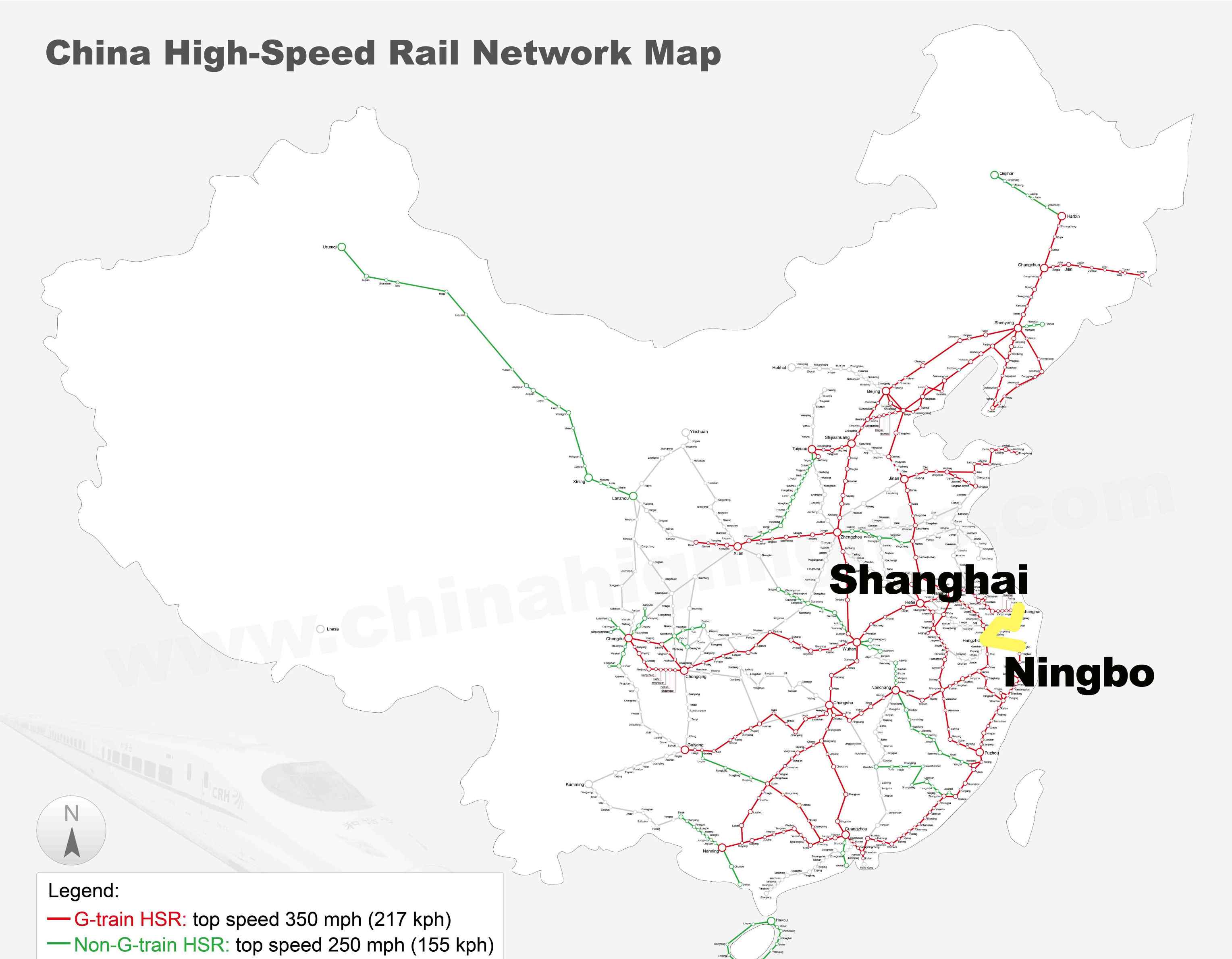 HighSpeed Trains from Shanghai to Ningbo Distance, Timetables, and