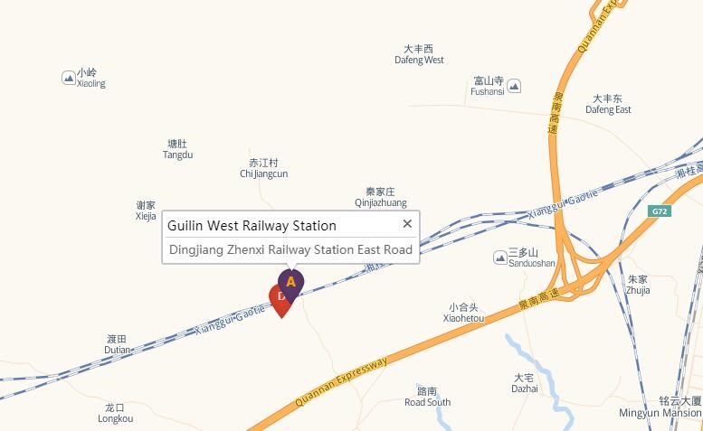 Guilin West Railway Station Map