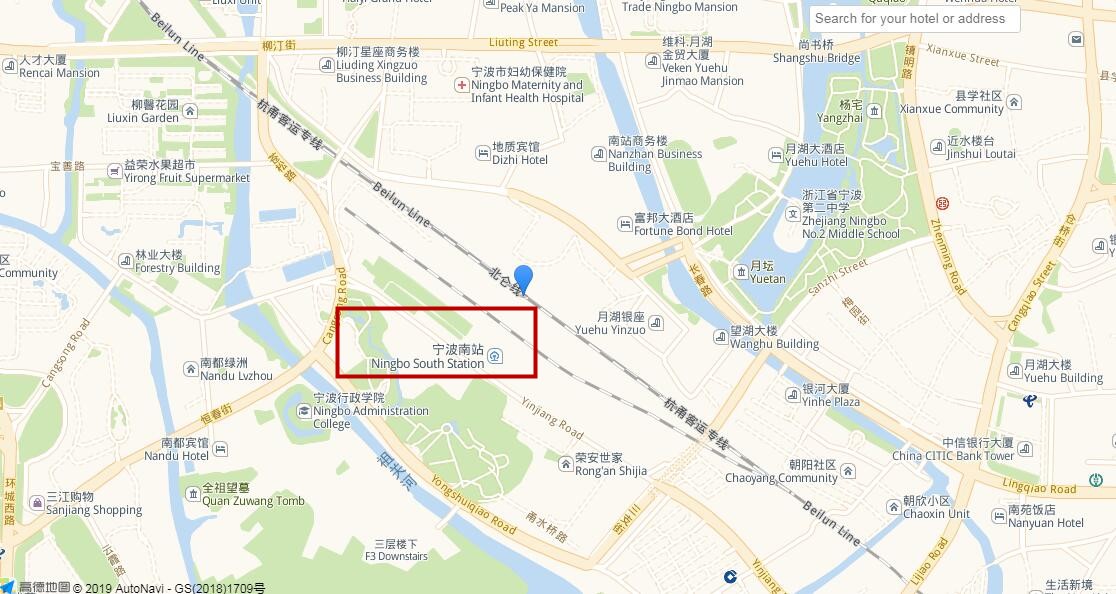 Ningbo Railway Station map