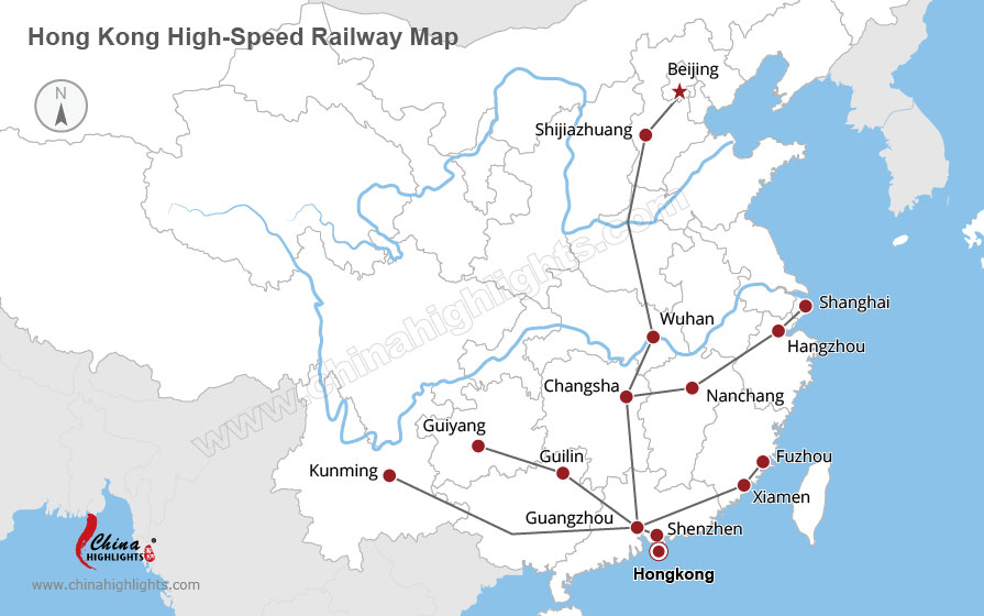 Hong Kong High-Speed RailWay Map